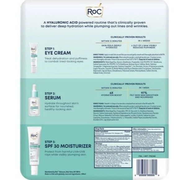 SEALED RoC 72 Hour Hydrate and Plump Regimen Pack - Picture 2 of 2